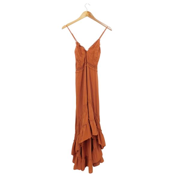 Scully Cantina Collection Empire Waist High Low Dress In Ginger Size XL Western - Picture 3 of 9
